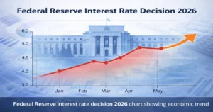 Federal Reserve interest rate decision 2026 chart showing economic trend